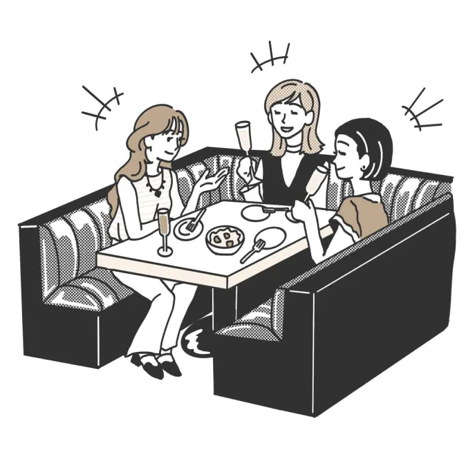 女子会BOX席で、話し込み放題